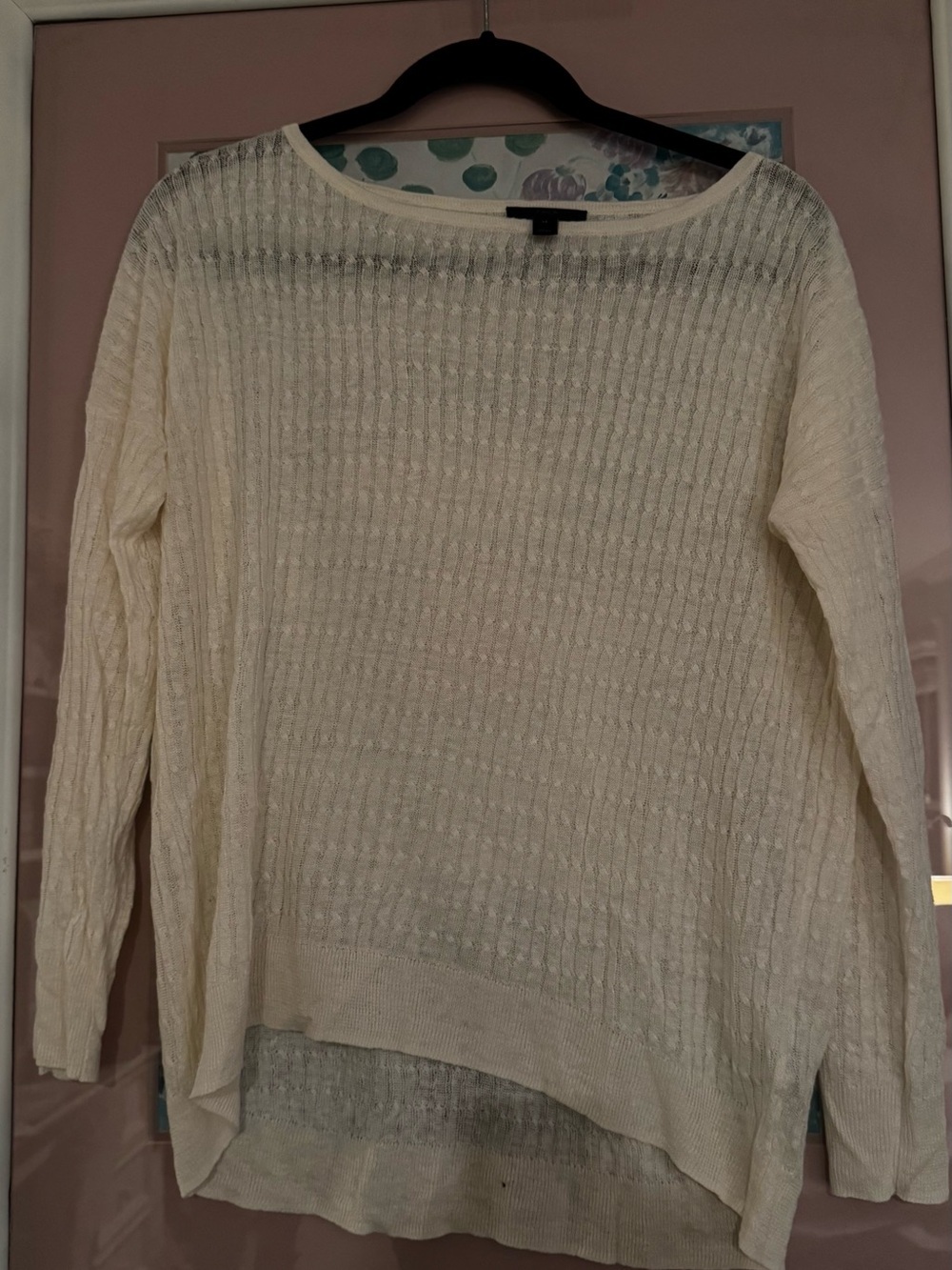 J. Crew Cream Crewneck Lightweight Knit Sweater